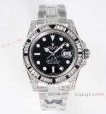 Best 1:1 Replica VR MAX Rolex GMT-Master II Black Sapphire Watch Diamond Band